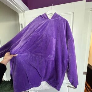 The Comfy Purple Hooded Pullover / Wearable Blanket